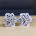 CAOSHI Charm Lovely Big Flowers Beautiful Stud Earrings Women Lady Romantic Sweet Silver Rose Gold Flower Earrings