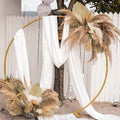 OEM Service Simple Style Gold Wedding Arch Backdrop Decorative Dried Flowers for Wedding Decoration Arche De Mariage