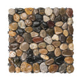 Outdoor Stone Pebble Wpc Interlocking Deck Tiles