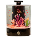 Small Square Jellyfish Ornament Acrylic Living Room Aquarium Display with Plastic Material