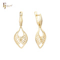 FJ Fallon Fashion Jewelry Clip-On Earrings Plated in 14K Gold Brass Based