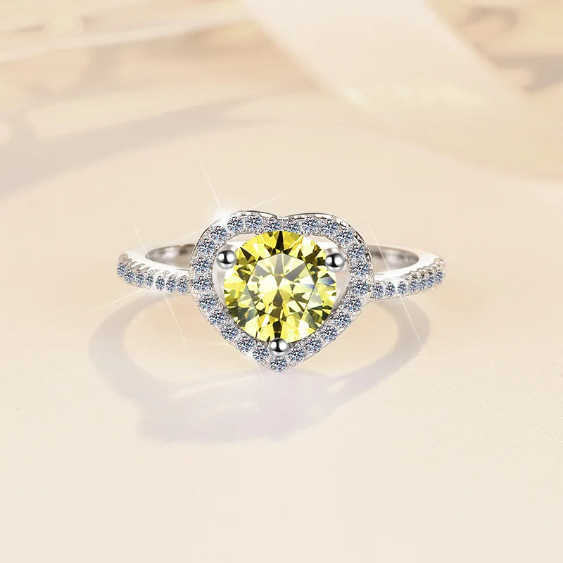 Women's Luxury 925 Sterling Silver Moissanite Engagement Rings VVS1 Diamond Halo Wedding Promise & Anniversary Rings