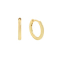 Rainbowking Luxury Minimalist S925 Sterling Silver Earrings All-Match Solid Plain Hoop Gold Niche Light for Weddings Fine