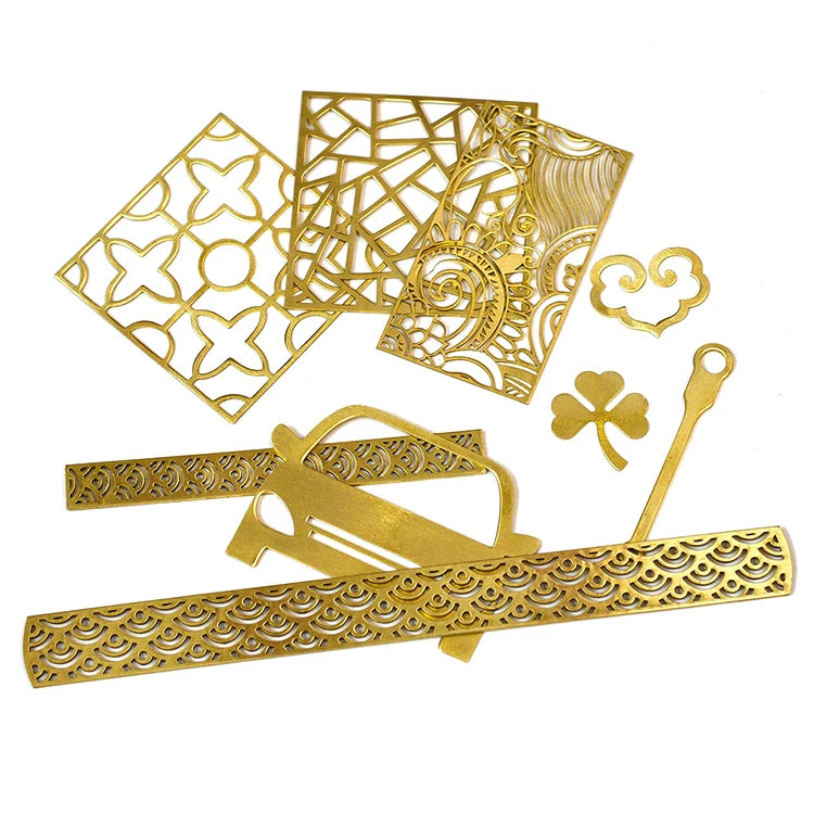 Custom Metal Journal Stencil Metal Planner Stencil Bookmark Ruler Supplies Stainless Steel Stencils Kit for DIY Engraving