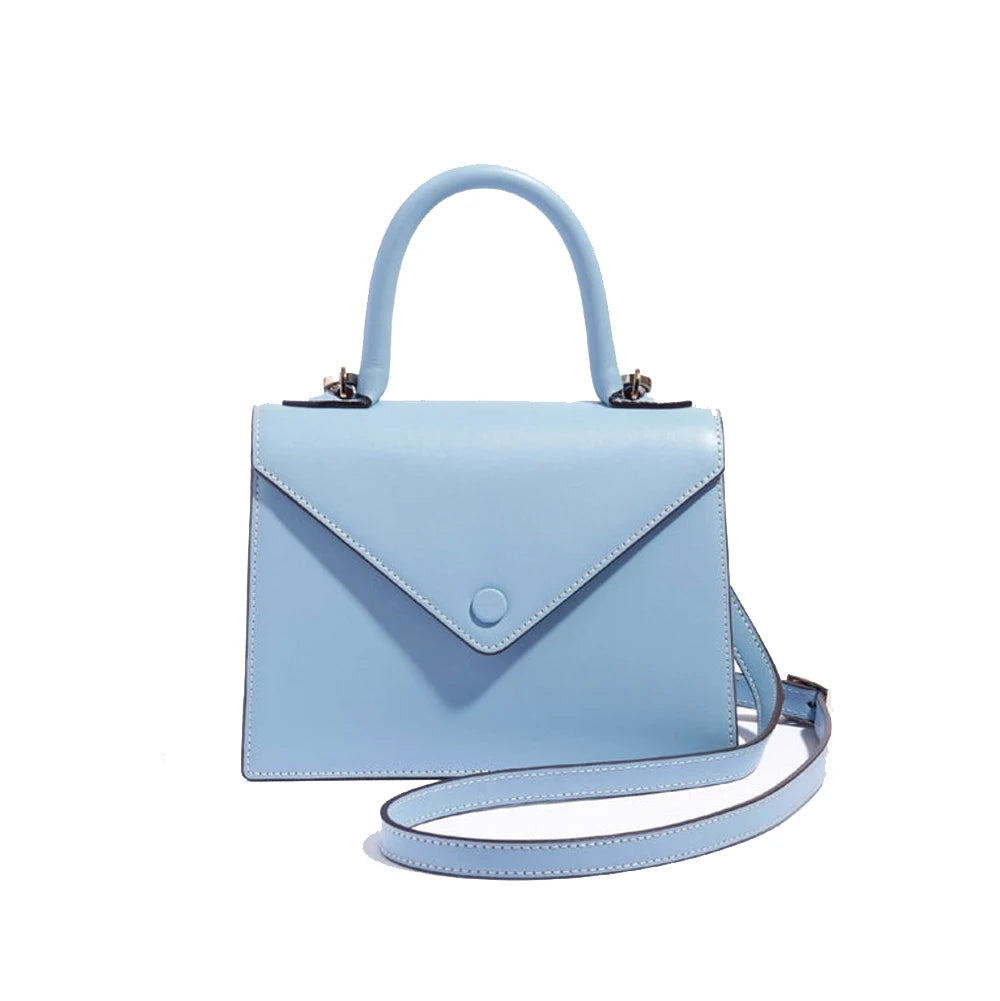 Custom Luxury National RFID Polyester Lining Handmade Genuine Leather Fashion Women's Messenger Crossbody Bag Large Capacity