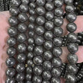 Wholesale Loose  Natural Gemstone Beads 8mm Natural Pyrite Stone Beads for Jewelry Making
