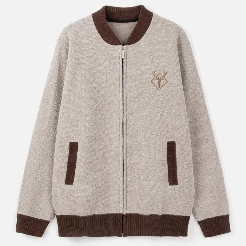 Wholesale Letter Sweaters Mens Men Knitted Long Sleeves Sweater Zipper Knit v Neck Man Sweater