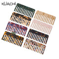 KUACHI Factory Wholesale European and American Acetate Hair Comb Retro Anti Static Custom Tortoise Shell Hair Combs for Women