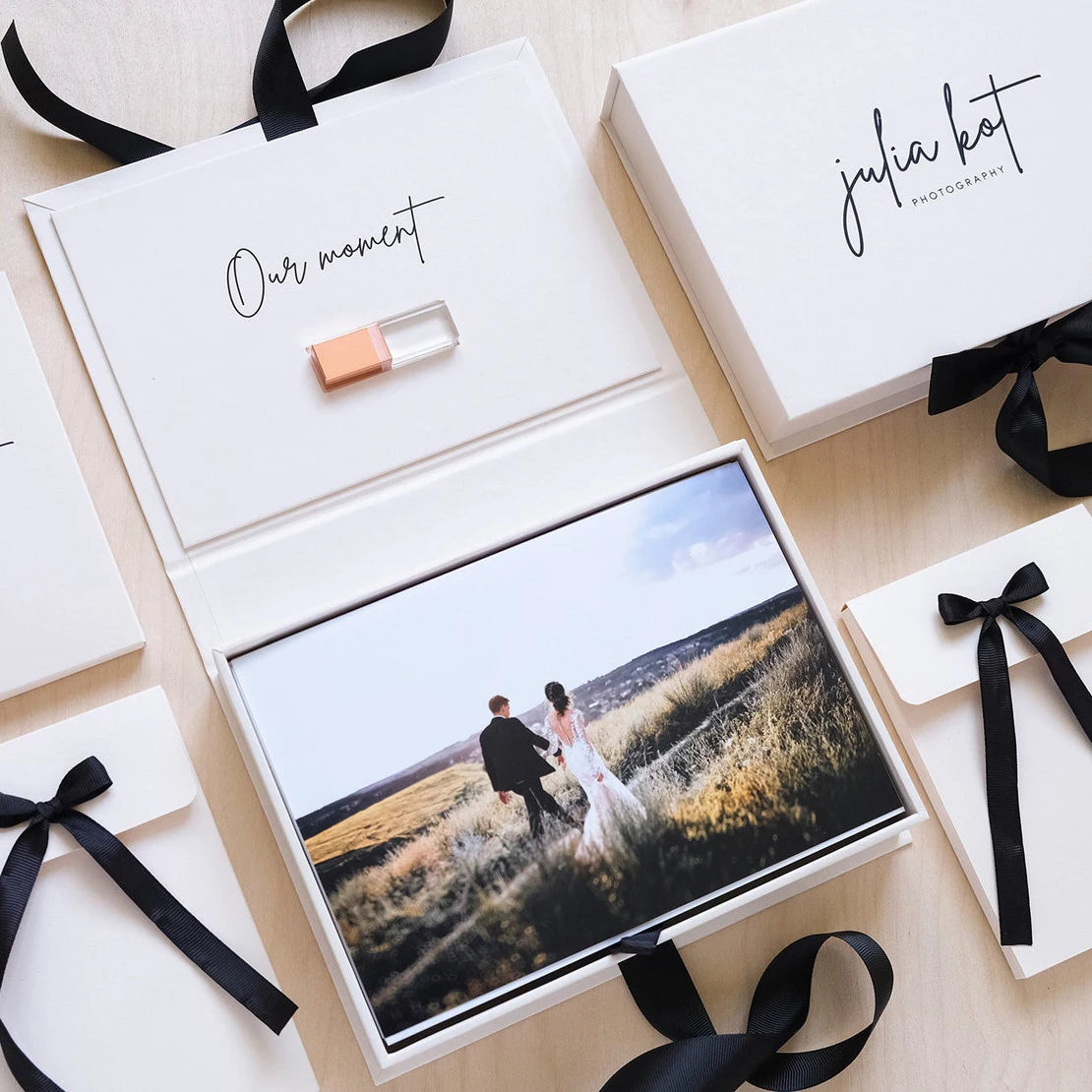 Custom 4*6 5X7 6*8 Inch Prints Linen Special Paper Wedding Foto Album Photo Box USB Flash Drives Gift Photograph Box