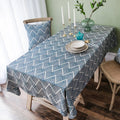 Wholesale Anti-Aging Wrinkle-Free Waterproof Cotton Linen Tablecloth Holiday Dining Living Room Table Cover Woven Technique