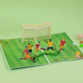 Wholesale Paper Custom Football Team 3D Pop up Birthday Festiva Football Goal Gift Greeting Cards Printing
