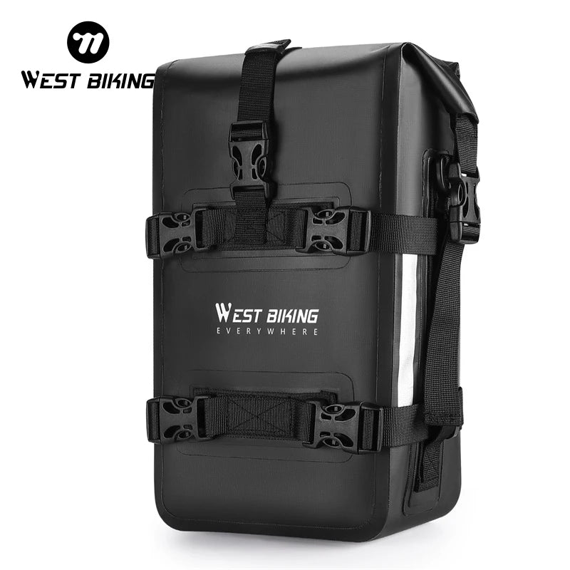 WEST BIKING Cycling 5L Capacity Motorcycle Portable Bicycle Bag Waterproof Fabric Reflective With Shoulder Strap Cycling Bag