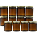 Wholesale Custom Logo Amber Glass Candle Jar for Candle Making