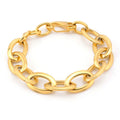 Tarnish Free Stainless Steel Chunky O Chain Bracelet 14K Gold Big Round Oval Chain Link  Bracelets for Men Women