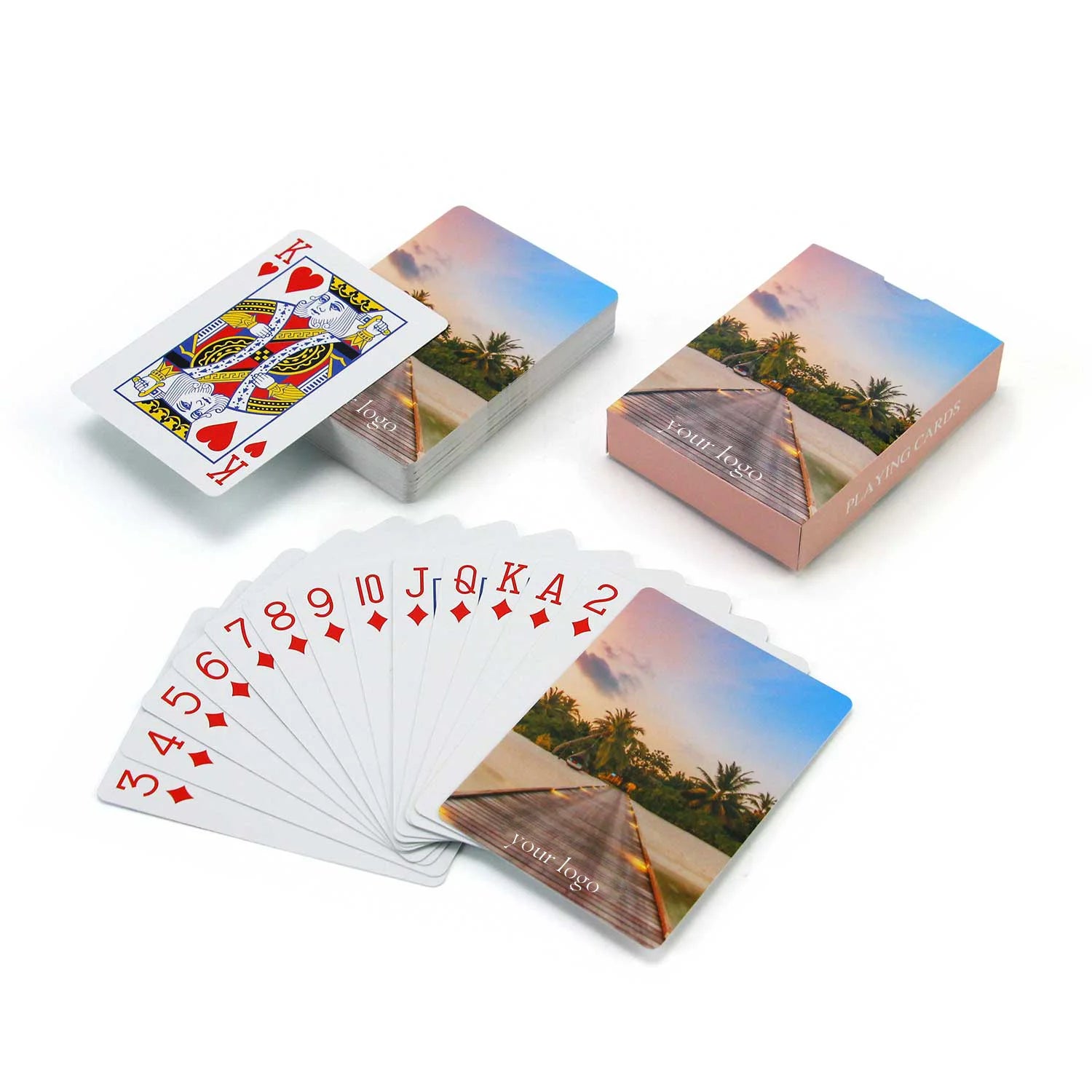 Best Quality Custom Printing Recycling Paper Playing Game Tash Card 52 and 54 Cards Deck Custom Poker Deck
