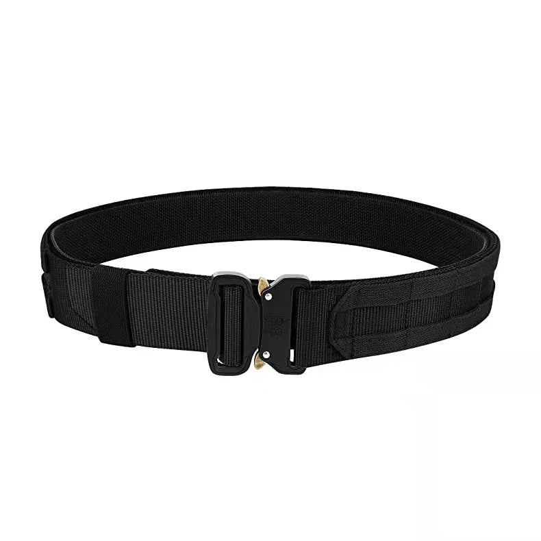Customizable Double-Adjustable Tactical Training Belt New Model Elastic PP Nylon Polyester Vintage Alloy Buckle Custom Logo