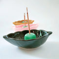 HY 100% Reliable Green Aventurine Incense Holder semi-precious stone for decoration for healing