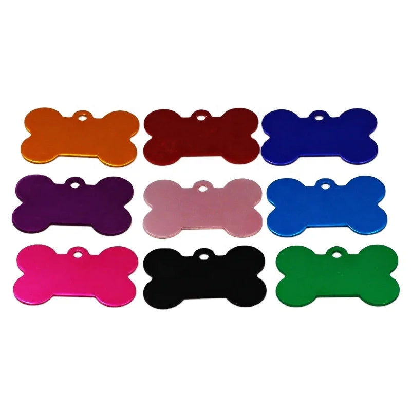 Wholesale Cheaper Metal Design Blank Pet Name Tag Customized Logo Stainless Steel Pet ID Name Dog Tags Engrave for Dogs Cats