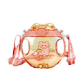 2022 Version Flash Donut Spray Water Bottle Children's Straw Cup  Cute Cartoon Bottle with Handle 450ml