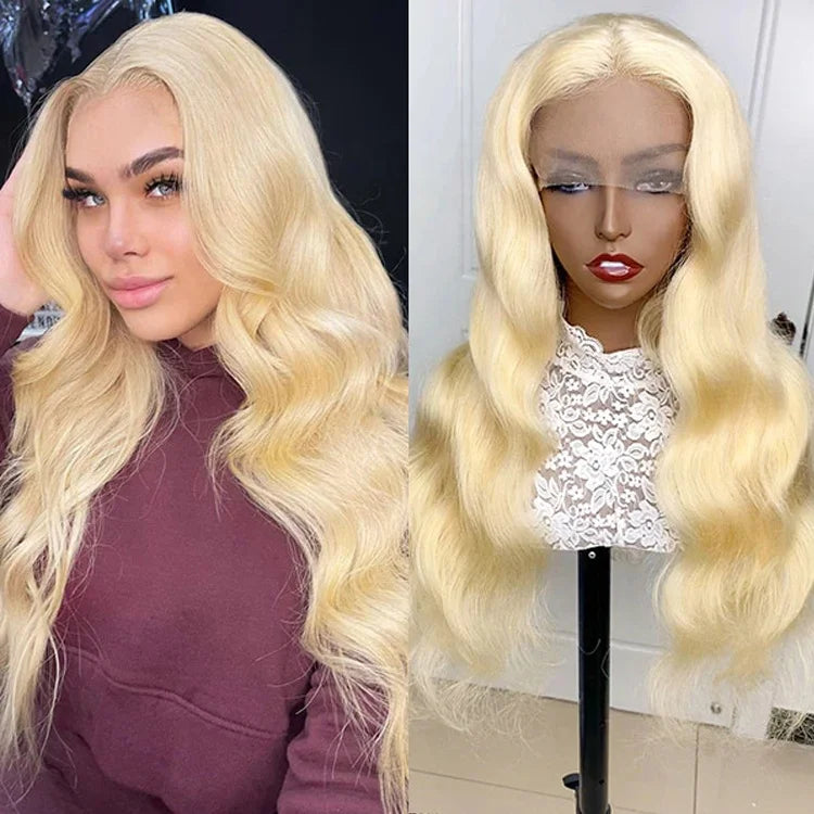 Glueless Full HD Lace Human Hair Wigs Honey Blonde Lace Wigs Human Hair 613 Body Wave Full Lace Braided Wigs