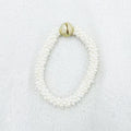 AA+ 100% Handmade Freshwater Beaded Bracelet Potato Shape Rhodium Plated with Pearl Wedding Party Gifts in White & Purple Colors