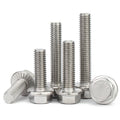 GB5787 304 Stainless Steel Hexagon Flange Bolt with Anti-Slip Pad M5-M12 Sizes Grade A2-70 for Building Applications