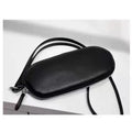 2025 New Summer Soft Stitched Simple Stylish Vacation Style Crossbody Small PU Leather Neck Bag for Women