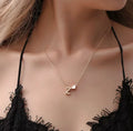 Fashion Gold Heart 26 English Letter Pendant Necklace Creative All-match Heart Heart Short Collarbone Chain