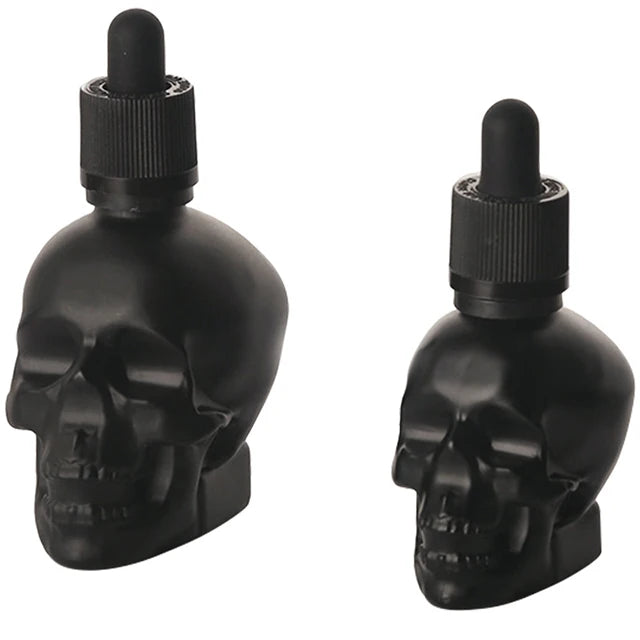 Vintage Mini 30ml 60ml Black Glass Cocktail Bottles Absinthe Dropper Bitter Bottle with Miniature Glass Dropper Bar Tools
