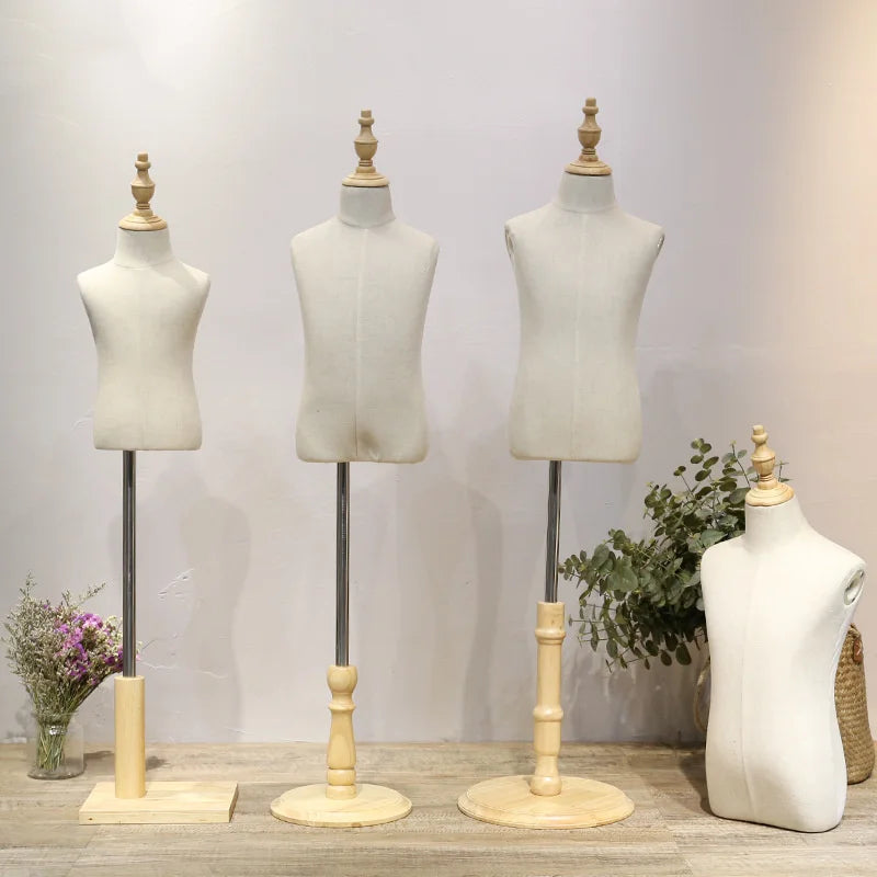 Hot Selling Fabric Kid Half Body Dress Form Mannequin