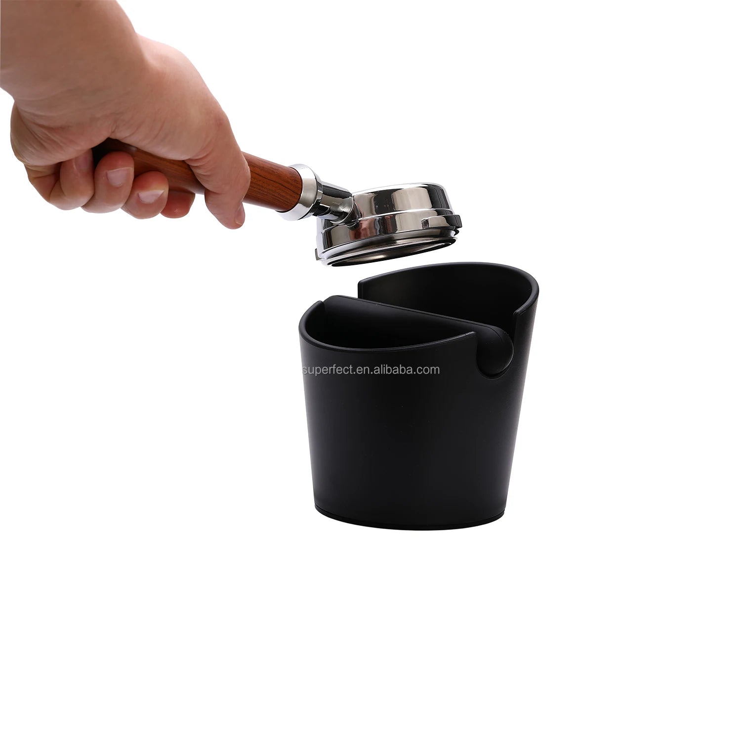 US Top Seller Small Eco-friendly ABS Plastic Coffee Knock Bucket Waterproof and Easy-clean Coffee Ground Knock Box