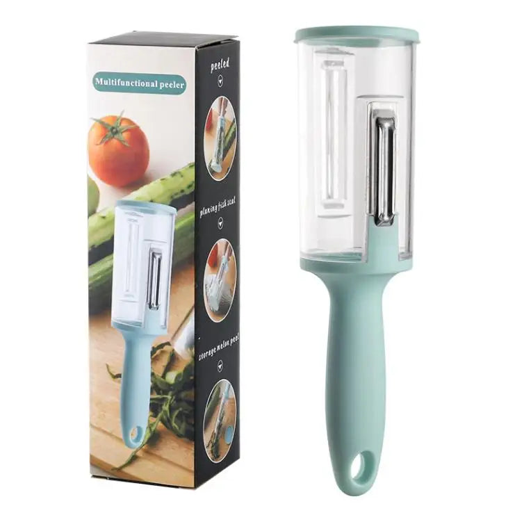 Multifunctional 2 in 1 Fruit & Vegetable Peeler with Container Household Fish Scaler Kitchen Tools Apple Carrot Potato Peelers