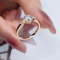 MSR-1196 10k 14k 18k Gold Three Stones Ring 1ct D VS1 Round Brilliant Cut Lab Grown Diamond Engagement Rings for Women