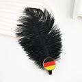 Hip Hop Style American Flag Feather Zinc Alloy Hair Clip French Spanish German Flag Accessories Ostrich Hair Jewelry for Girls