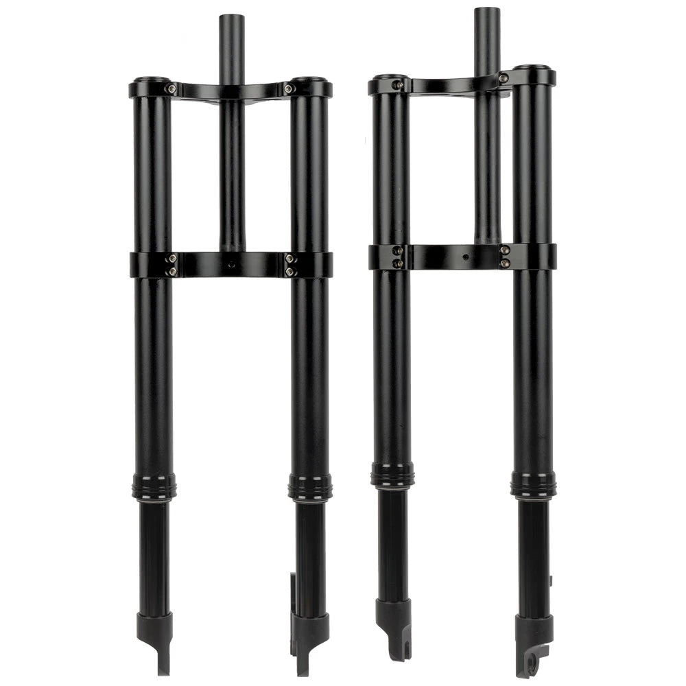 EBike 20 Inch Air Fork Suspension 135 QR 20*4 Fat Tire Snow Bike Downhill Double Crown Shock Sping Oil Fat Bicycle Inverted Fork