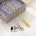 Women Valentine's Day Heart Photo Projection Pendants for Necklace I Love You Necklace 100 Languages