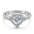 OAHLAN Romantic Fashion Jewelry 2ct Heart Cut Cubic Zircon 925 Sterling Silver Engagement Solitaire Wedding Anniversary Party