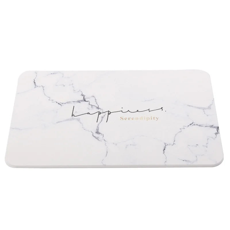 Modern Home Use Diatomaceous Earth Bathmat Quick-Drying Non-Slip Door Mat with Hard and Soft Absorbent Features