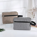 Hot Fashion Custom Logo Oxford Cosmetic Beauty Makeup Bag Waterproof Reusable Unisex Front Pocket Travel Toiletry Zipper Bag
