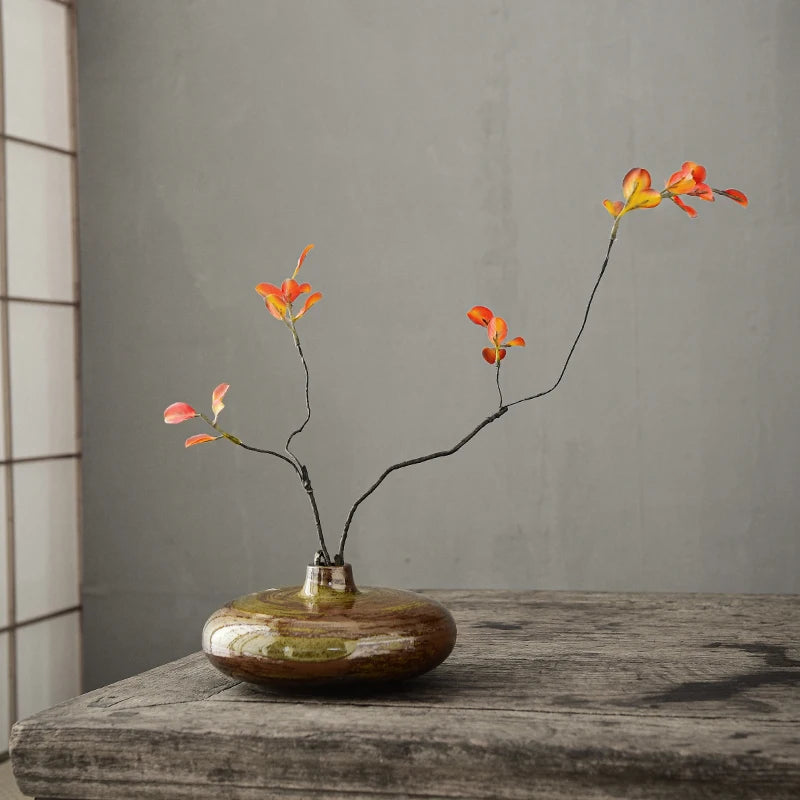 Japanese Antique Zen Vase Ceramic Flower Vase