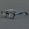 STORY YL1126 Custom Logo Acetate Eyeglasses Frames Retro Round Optical Glasses Rivet Vintage Blue Light Blocking Glasses