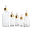 1oz 2 oz 4oz 5 oz  Frosted Amber Clear Blue Black Boston Round Glass Bottles with Childproof Dropper