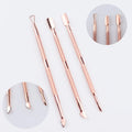 Stainless Steel Rose Gold Nail Beauty Tool Set Nail Cuticle Pusher Professional Stainless Steel Nail Cuticle Pusher