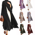 Zifeng OEM Bebe Nina Ropa Islamica Eid Elegant Plain Chiffon Cardigan Dress