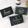 Custom Simple Blessing Holiday Thank You Gift Paper Card Folding Handwritten Craft White Cardboard Gift Greeting Card Paper