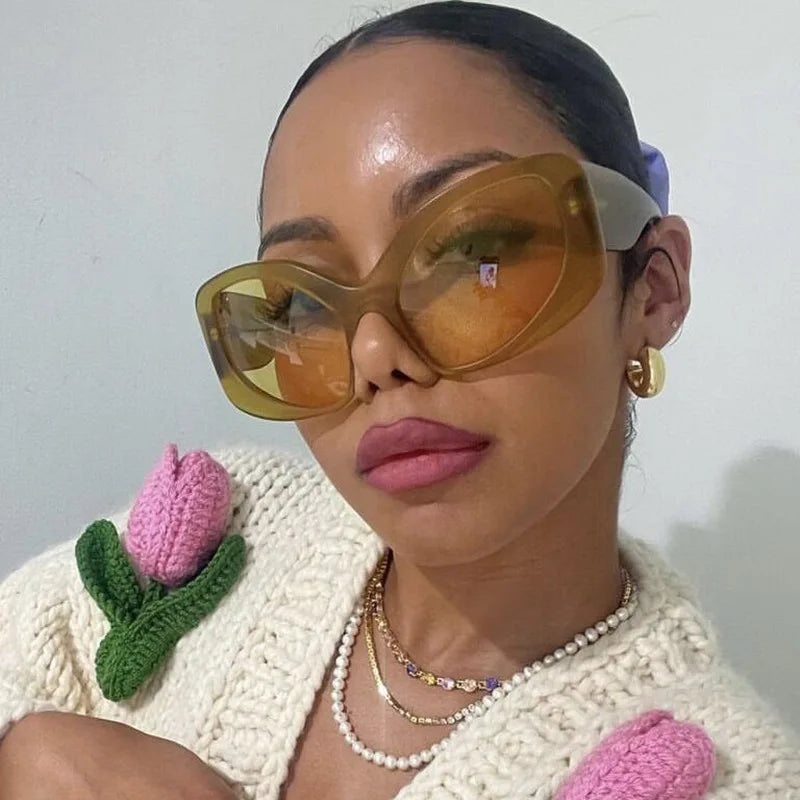 Lbashades 5623 Oversized Luxury Sunglasses 2024 Trendy Shade Fashion Custom Logo Vintage Sun Glasses Cat Eye Shades Women