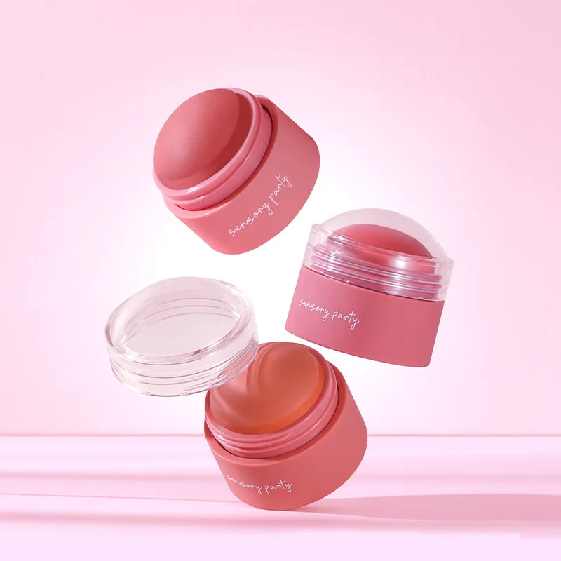 Sensory Party 6-color Soft Light Blush Cream Blush Makeup Pink Blush Mineral Pigment Blusher Blush Bronzer Powder Makeup