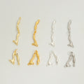 Non Fading Jewelry Accessories Multi Purpose Jewelry Clasp 18K Gold Plated Brass Special Shaped OT Clasp