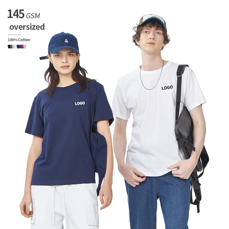 US Size 145 Grams Lightweight Soft Breathable 100% Cotton t Shirt for Men