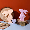 Diy Easter Couple love Rabbit Silicone Mold Home Decoration Plaster Mold